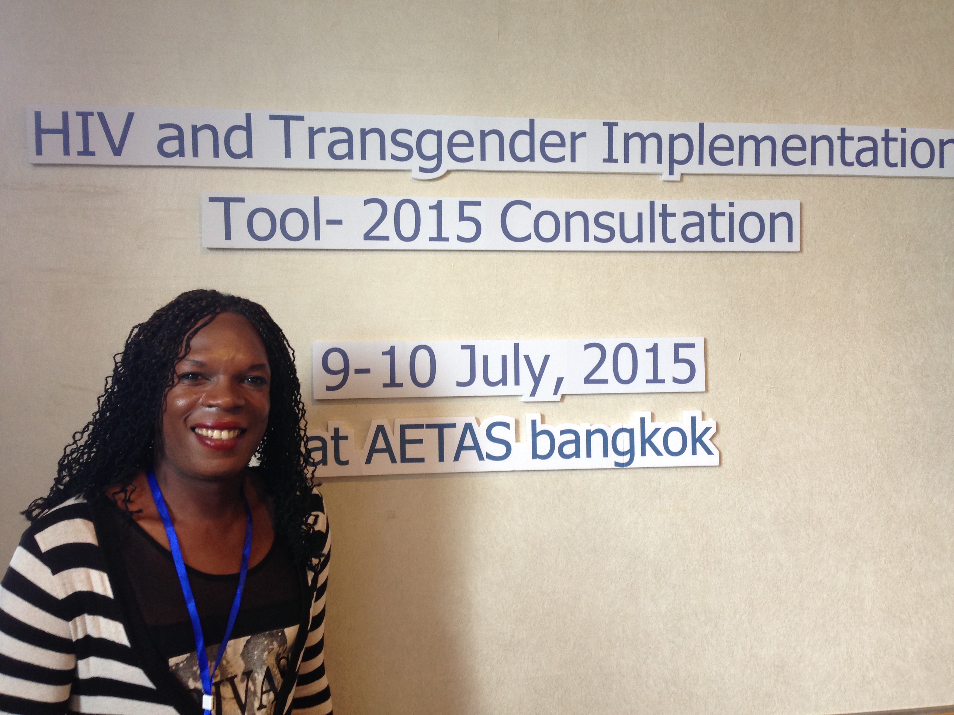 Beyonce Karungi at the Transgender Implementation Tool (TRANSIT) Consultation in Bangkok, Thailand.