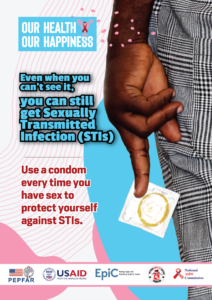 Condom Use Prevents STIs-hand Poster